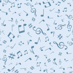 Abstract music notes seamless pattern background vector