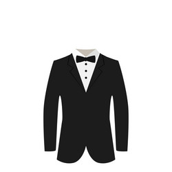 Black suit with tie vector