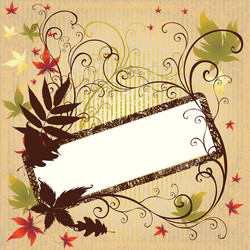 grunge frame background with colorful vector image
