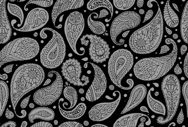 Paisley ornament seamless pattern for your design vector