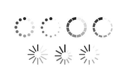set of loading icons for websites and applications vector image