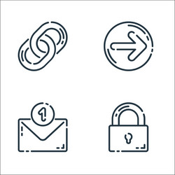user interface line icons linear set quality vector image