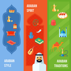 arabic culture banner vector