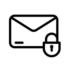 email lock protection envelop encryption single vector image