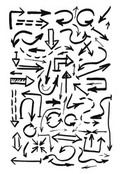 Hand drawn arrow marks set Royalty Free Vector Image