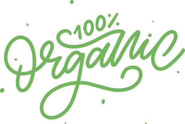 organic brush lettering hand drawn word vector