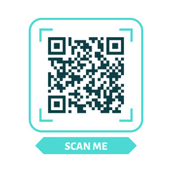 scan me qr code design for payment text vector image