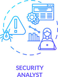 security analyst concept icon vector