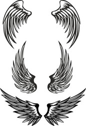 Premium Vector  Vector angel wings tattoo design