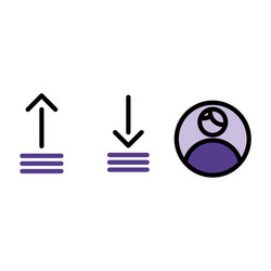 basic user interface icon set outline include vector image
