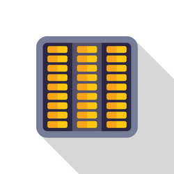 electronic microchip showing three columns vector image