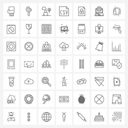 set 49 ui icons and symbols for programming vector image
