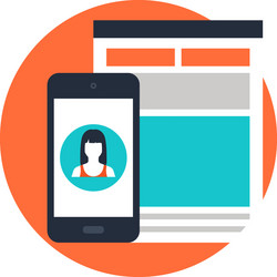 ui - ux design flat web icon vector image