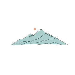 Abstract mountain range landscape flat scenery vector