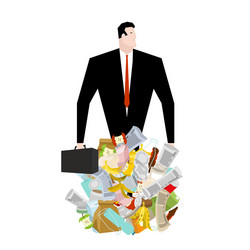 Pile rubbish garbage heap isolated stack trash Vector Image