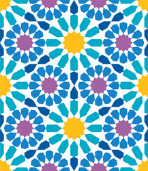 colorful arabic geometric ornament vector