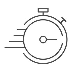 deadline thin line icon timer with lines vector image