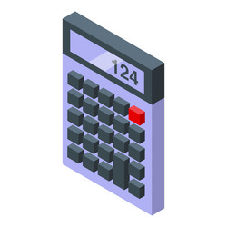 modern calculator displaying counting numbers vector image