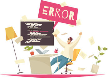 programmer office concept vector image