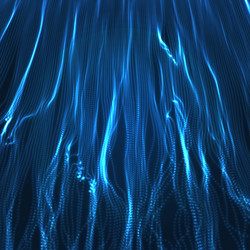wave background with dots network design vector image