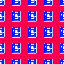 blue server data web hosting icon isolated vector image