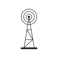 Cellular Network Tower Icon vector image