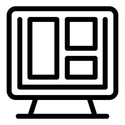 computer showing website design interface vector image