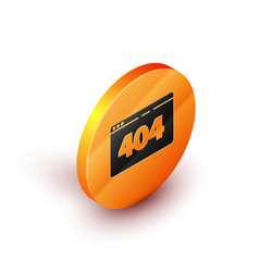 isometric page with a 404 error icon isolated vector image