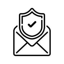line icon design of read or open email with notif vector image