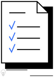checklist with blue checkmarks on a document stack vector image