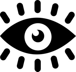 eye vision flat icon vector