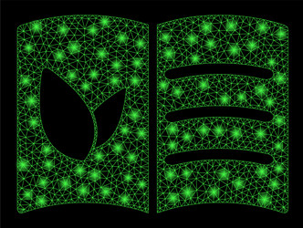 glowing mesh 2d vegan menu with flare spots vector image
