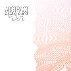 light red wavy ribbon subtle line abstract pattern vector image