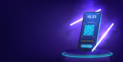 QR Code Payment on Smartphone vector image