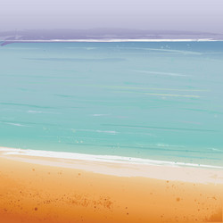Ocean sand beach Royalty Free Vector Image - VectorStock
