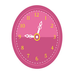 wall clock circle sign with chronometer pointer vector image