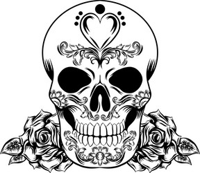 Day of the Dead Sugar Skull Vector Image