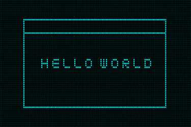 Hello world is a simple word for programmer vector