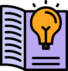 learn wiz line filled style icon design vector image