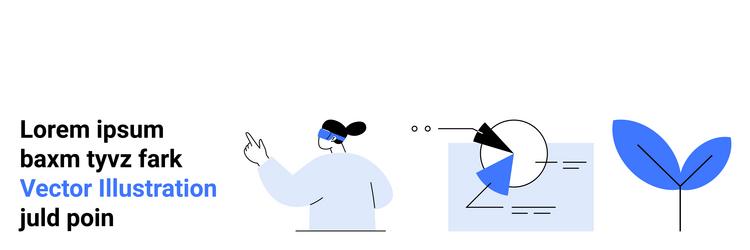 modern design elements featuring person pointing vector image