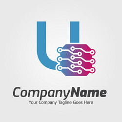 programming code and technology logo template vector image