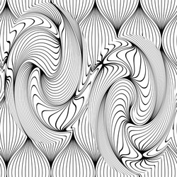 Seamless texture with abstract twisted petals vector