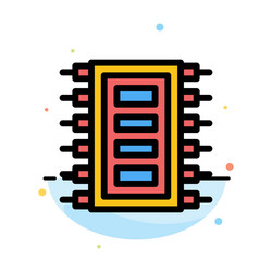 tech hardware chip computer connect abstract flat vector image