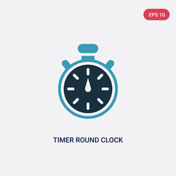 two color timer round clock icon from tools vector image