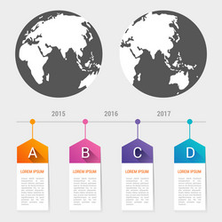World Map Pointer Icons - Set vector image