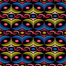 abstract color seamless curls pattern wiith spikes vector image