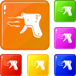 code reader icons set color vector image