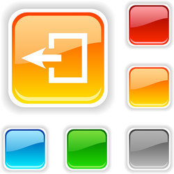 exit button vector image