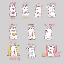 funny bunny vector