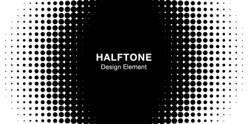 Halftone Circle Frame Background vector image